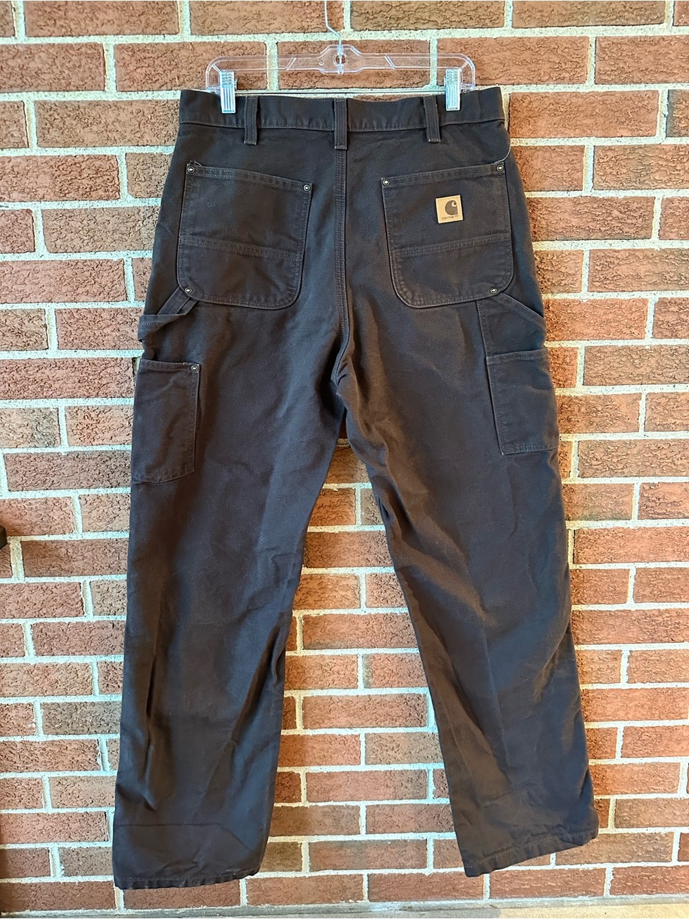 Carhartt B136 DKB Loose Straight Work Pants Brown 34x34